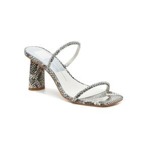 Dolce Vita Naylin Shadow Snake Print Leather Sandals Embellished Heel Sz 9.5 NIB